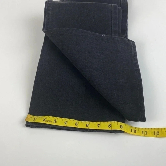 Black dark wash high rise 70’s casual flared leg pull on jeans size - Picture 10 of 16